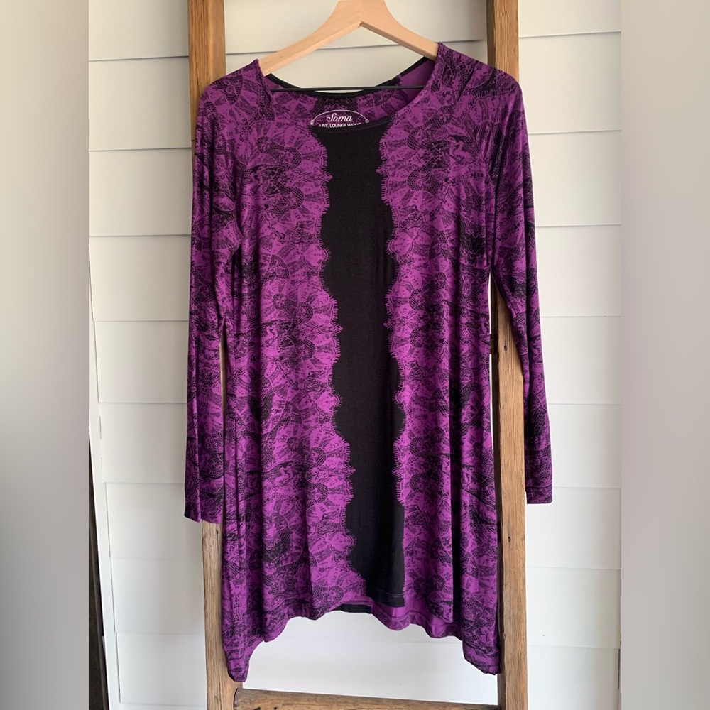Purple & Black Soma Tunic